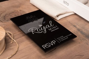 Wholesale Black Acrylic Invitations for Occasions