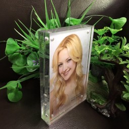 Clear Acrylic Magnetic Rectangle Picture/Photo Frame