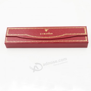 Customized high quality High Quality Gold Stamping Leatherette Paper Box for Bracelet with your logo