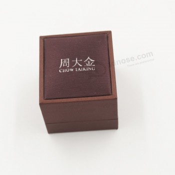 Customized high quality Hot Stamping Luxury Plastic Jewelry Box with High Quality with your logo