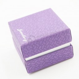 Wholesale Customized high-end Cheap Customized Flocking Paper Gift Jewellery Box for Ring with your logo