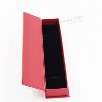 Customized high-end Black Velvet Long Chain Box for Jewelry with your logo