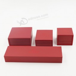 Customized high quality Ring Pendant Bracelet PU Leather Drawer Plastic Box with your logo