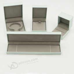Customized high quality Flannelette Lint Flocking Plastic Jewelry Jewellery Box with your logo