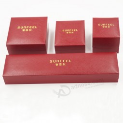 Customized high quality PU Leather Leatherette Suede Packing Box for Jewelry with your logo