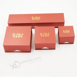 Customized high quality Flip Top Clamshell Paper Jewelry Box with Hot Stamping with your logo