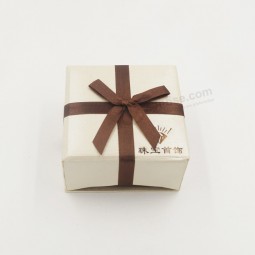 Wholesale customized logo for Eco-Friendly Offset Paper Special Paper Box with Ribbon Bow with your logo