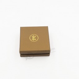 Wholesale customized logo for 100% Direct Manufacturer Kraft Paper Leatherette Paper Box for Pendant with your logo