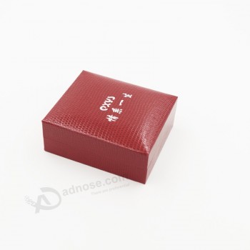 Wholesale customized high-end Flock Flocking Lint Flannelette Leatherette Paper Box with your logo