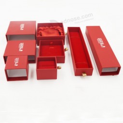Customized high-end Pull-out Drawer Ring Display Box with your logo