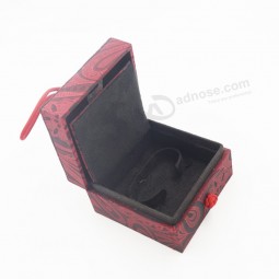 Wholesale customized high-end Unique Antique Luxury Flannelette Plastic Box for Jewelry with your logo