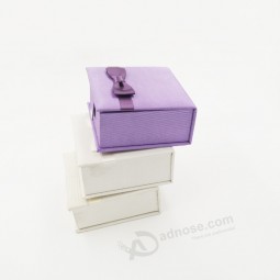 Customized high-end Promotional Present Gift Jewelry Box with Ribbon Bow with your logo
