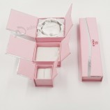 Customized high-end Matte Lamination Art Paper Ring Jewelry Box with your logo