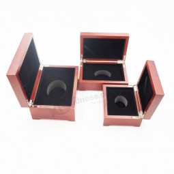 2019 Customized high-end  New Arrival Velvet Wood Wooden Box for Jewelry with your logo
