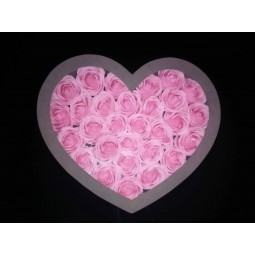 OEM Sweety Valentine′s Day Heart Shape Paper Flower Gift Box