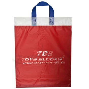 CPE Double Layer Plastic Loop Handle Bags for Promotional Gift