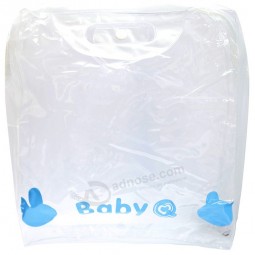 Chegam novas personalizado limpar sacos de plástico com zíper de pvc para vestuário