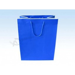 Blue Custom Printed Paper Gift Bags for Garment Packing