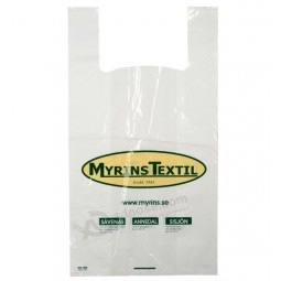 Stampato t-Sacchetti di camicia, gilet sacchetti di plastica per il supermercato (Flt-9607)