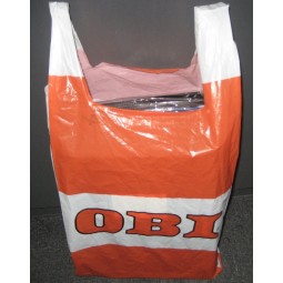 Alta qualidade colete impressa lidar com sacos de plástico para fazer compras (Flt-9611)
