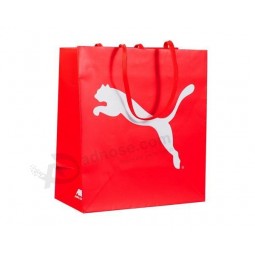중국 포장 제조 업체에서 빨간색 의류 종이 선물 가방 (플립-8953)