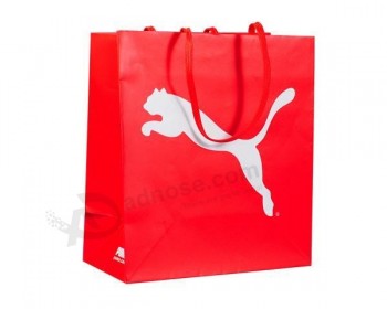 Red Garment Paper Gift Bags From China Packaging Manufacturer