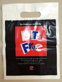 Ldpe personnalisé avec quatre sacs de poignée en plastique imprimés en couleur