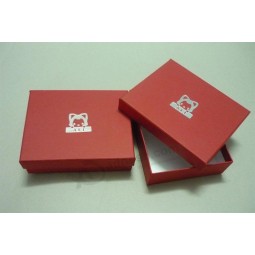 Atacado Jóias vermelhas personalizadas caixas de papel impresso para presentes