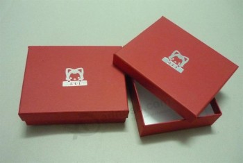 Atacado Jóias vermelhas personalizadas caixas de papel impresso para presentes