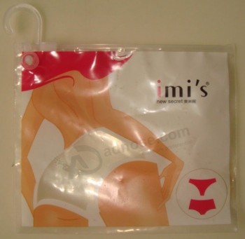 Recycable Custom Printed Ziplock Bags with Hanger for Underwear