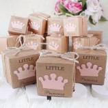 10шт Kraft Paper Gift Box Candy Boxes Baby Shower Decorations Wedding Favors and Gifts Box for Guests