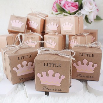 10Pz Kraft Paper Gift Box Candy Boxes Baby Shower Decorations Wedding Favors and Gifts Box for Guests