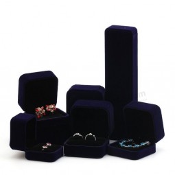 Wholesale customized Fashion Velvet Ring Earring Bracelet Necklace Box
