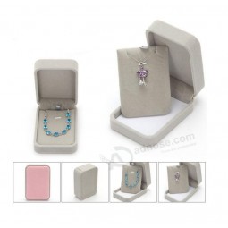 Wholesale customized fashion Velvet Ring Necklace Luxury Box for Jewelry