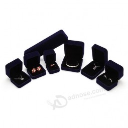 Wholesale customized high quality Hot Sale Custom Plastic Velvet Jewelry Box with your logo