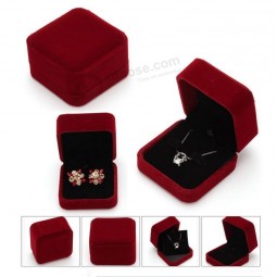 Wholesale customized Price Velvet Coated Plastic Pendant Jewelry Box