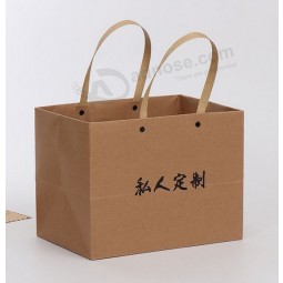 Wholesale customized high quality Recycled Carrier Paper Bag Shopping Bag for Clothes