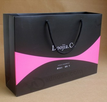 Whlesale customized high quality Private Label Cosmetic Paper Gift Bags Shopping Packaging