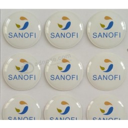 Whlesale customized high quality Round Shape Epoxy Sticker Label with Different Colors