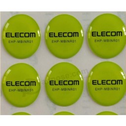 Whlesale customized high quality 4c Printing Permanent Round Epoxy Dome Label