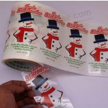 Wholesale customized high quality Transparent PVC Label & Brand Label for Christmas Gifts with your logo