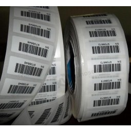 Wholesale customized high quality Paper Barcode Label with Black Printing