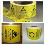 Customized high quality Warning and Instruction Label for Attention with your logo