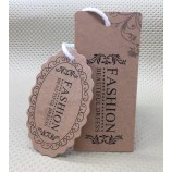 Customized high quality Kraft Paper Clothes Hang Tags with your logo