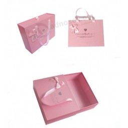 Customized high quality Garment Package with Ribbon Handle with your logo