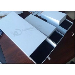 Customized high-end Plain Sliding Paper Drawer Box with Foam Insert with your logo
