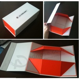 Customized high-end Paper Cardboard Folding Magnet Closure Box with Flat Shipping and your logo