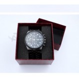 Customized high-end Rigid Cardboard Watch Packaging Box with Black Pillow with your logo