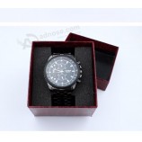 Customized high-end Rigid Cardboard Watch Packaging Box with Black Pillow and your logo