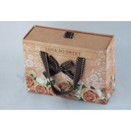 Wholesale Customized high-end Apparel Packing Box with Ribbon Handle with your logo